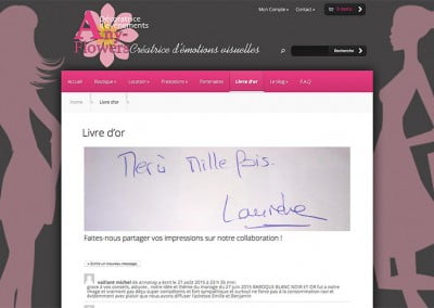 Création du site web de la boutique en ligne à Valence