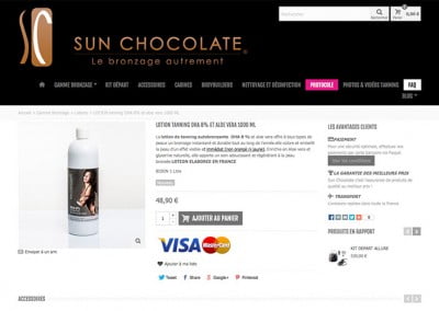 creation du site web grenoble sun chocolate