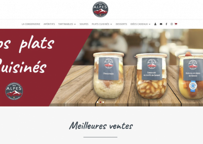 Création boutique en ligne Conserverie des Alpes